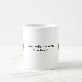 recyceln Sie, recyceln Sie, schreiben Sie nie den Tasse