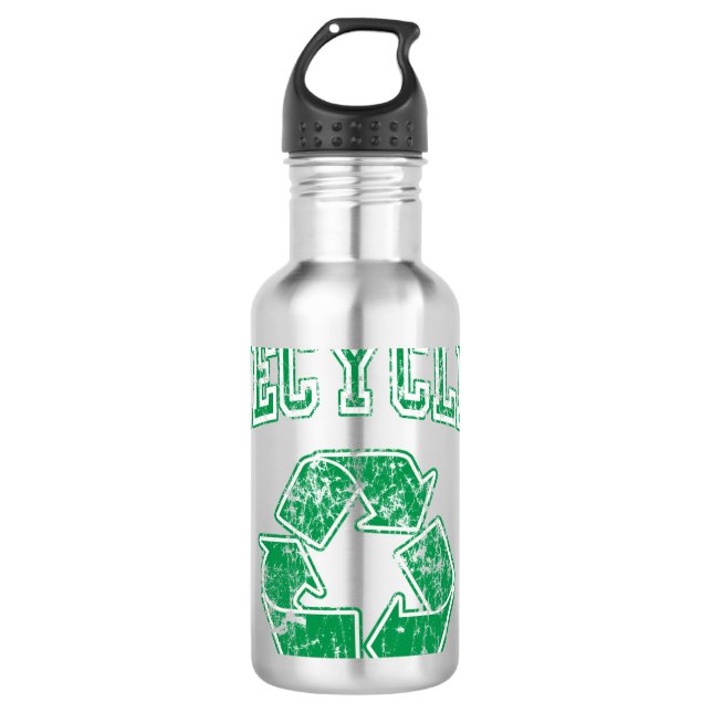 Recyceln Sie Reduse Wiederverwendungs-Symbol Edelstahlflasche (Vorderseite)