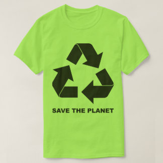 Recyceln Sie retten den Planeten, der Logo-T - T-Shirt