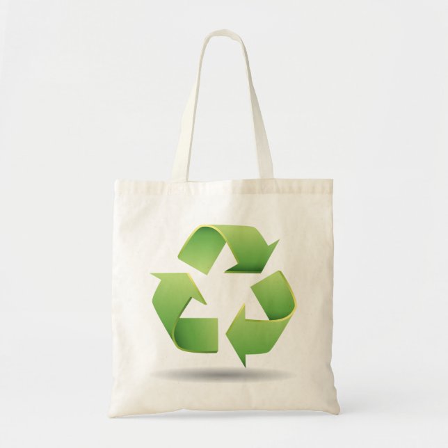 Recyceln Sie Symbol-Taschen-Tasche Tragetasche (Vorne)