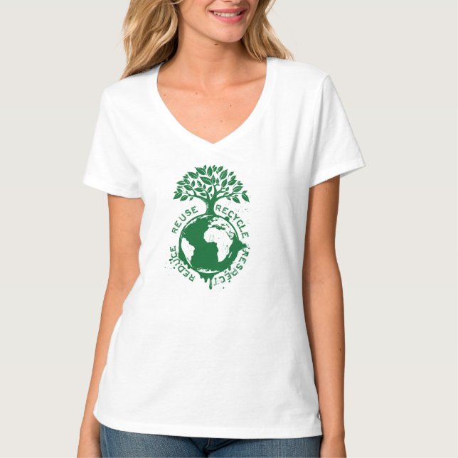 Recyceln Sie T-Shirt (Vorderseite)