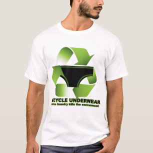 Recyceln Sie Unterwäsche T-Shirt