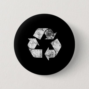 Recyceln Sie Vintage-Recycling-Shirt-Geschenk Eart Button