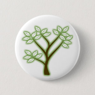 RECYCELN SIE WORT-BAUM BUTTON