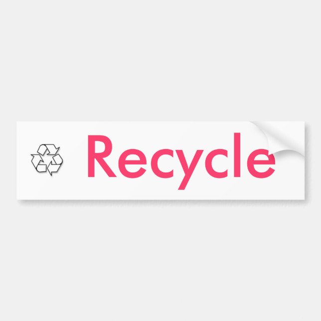 recyceln Sie Zeichen, recyceln Sie Autoaufkleber (Vorne)