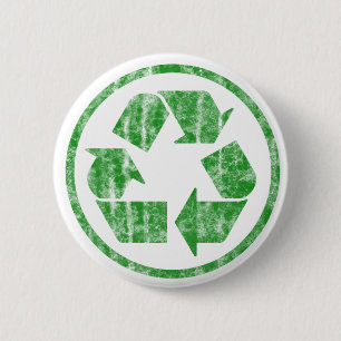 Recyceln, um die Planeten-Erde, Symbol zu retten Button