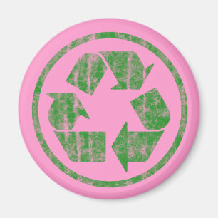 Recyceln, um die Planeten-Erde, Symbol zu retten Magnet