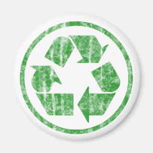 Recyceln, um die Planeten-Erde, Symbol zu retten Magnet
