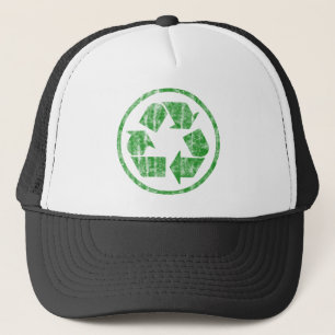 Recyceln, um die Planeten-Erde, Symbol zu retten Truckerkappe