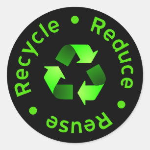 Recycelnd Aufkleber reduzieren