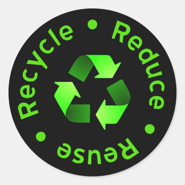 Recycelnd Aufkleber reduzieren (Vorderseite)