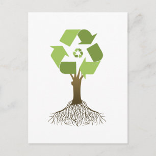 RECYCELND BAUM POSTKARTE