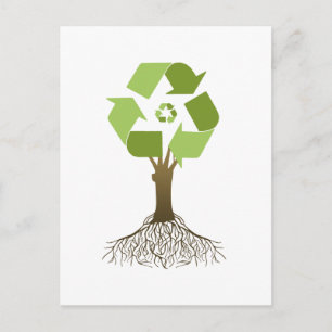 Recycelnd Baum Postkarte