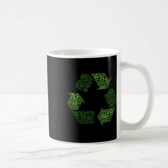 Recycelnd Bicycle Nature Protection Umwelt Kaffeetasse (Rechts)