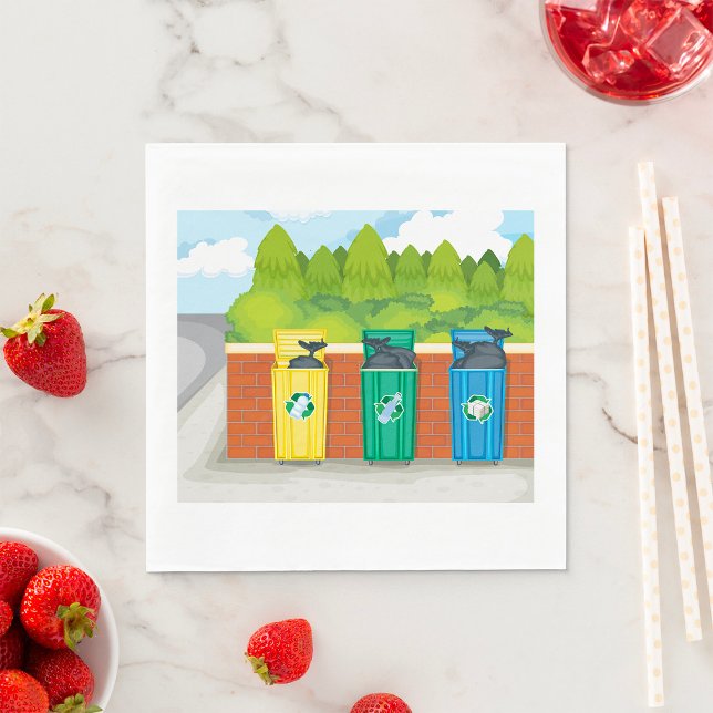 Recycelnd Bins Garbage Müll Napkins Serviette (Von Creator hochgeladen)