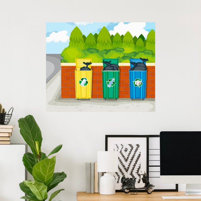 Recycelnd Bins Poster (Von Creator hochgeladen)