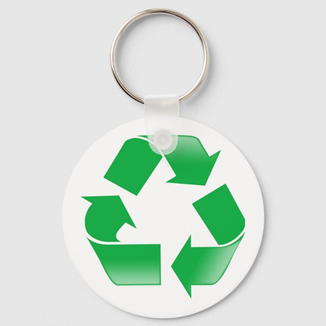 Recycelnd CLASSIC-GERECYCELT SYMBOL Schlüsselanhänger (Vorderseite)
