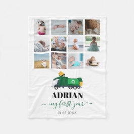 Recycelnd Garbage Truck Baby Boy 1. Jahr Fotos Fleecedecke