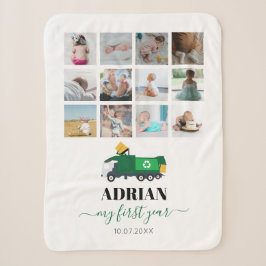 Recycelnd Garbage Truck Baby Boy 1. Jahr Fotos Sherpadecke