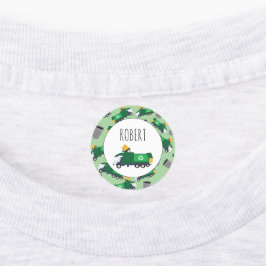 Recycelnd Garbage Truck Muster Boys Namensschule Etiketten