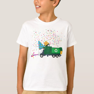 Recycelnd Garbage Truck Party T-Shirt