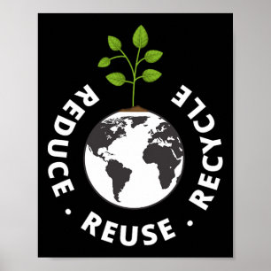 Recycelnd Geschenkumgebung am Earth Day reduziert Poster