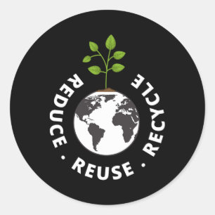 Recycelnd Geschenkumgebung am Earth Day reduziert Runder Aufkleber