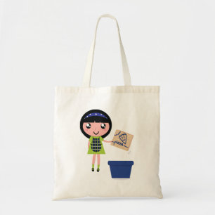 Recycelnd Girl-Pappe Tragetasche