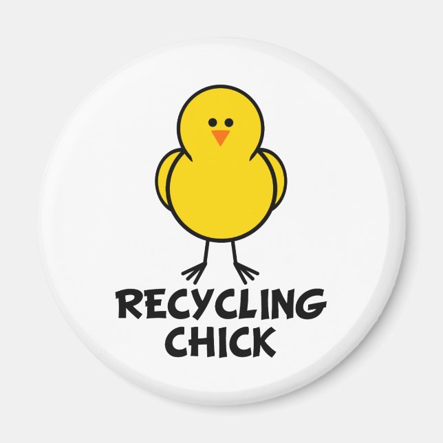 Recycelnd Küken Magnet (Vorne)