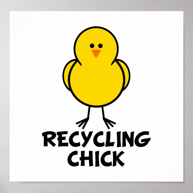 Recycelnd Küken Poster (Vorne)