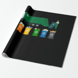 Recycelnd LKW Geschenkpapier