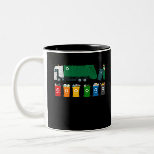 Recycelnd LKW Zweifarbige Tasse