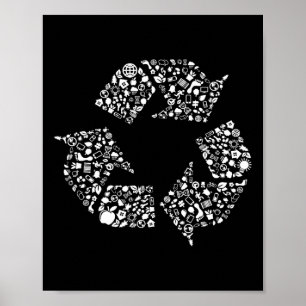 Recycelnd Logo Recycle Symbol Earth Day Poster