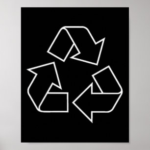 Recycelnd Logo Recycle Symbol Earth Green Men Poster