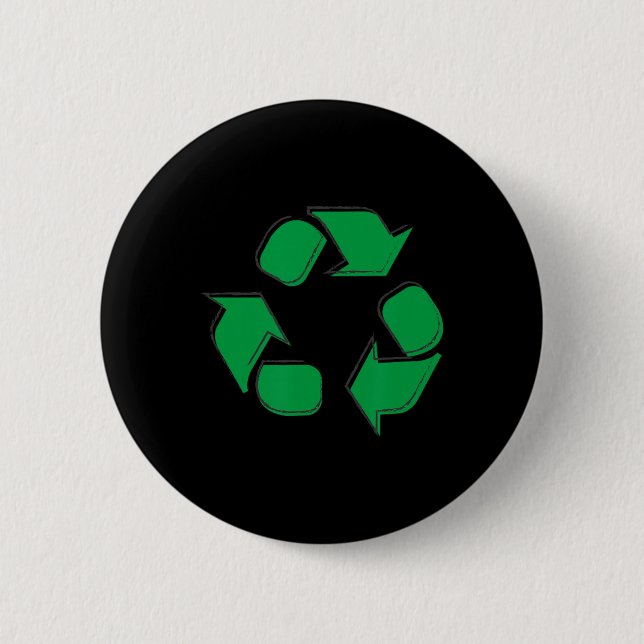 Recycelnd Logos Gerecycelt Symbol Earth Day Boys G Button (Vorderseite)