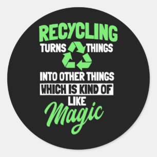 Recycelnd Logoumgeber Recycle Earth Day Runder Aufkleber