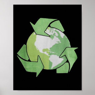 Recycelnd Mädchen, Recycelnd Kinder, Recycelnd für Poster