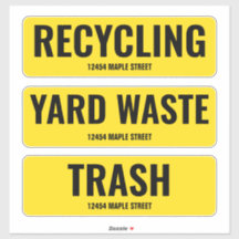 Recycelnd Müllhalde kann mit Adresse