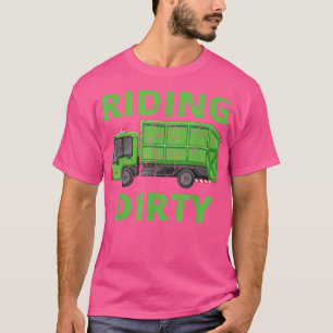 Recycelnd Mülltransporter Kinder Männer Reitwagen T-Shirt