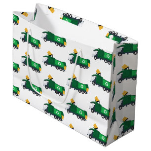 Recycelnd Müllwagen Große Geschenktüte