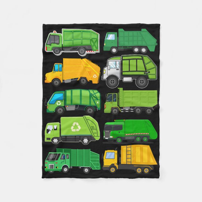 Recycelnd Müllwagen Kindergeburtstag Geschenke Ea Fleecedecke (Vorderseite)