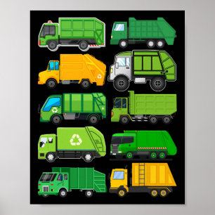 Recycelnd Müllwagen Kindergeburtstag Geschenke Ea Poster