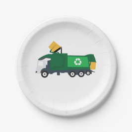 Recycelnd Müllwagen Pappteller