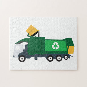 Recycelnd Müllwagen Puzzle