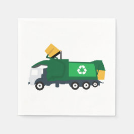 Recycelnd Müllwagen Serviette