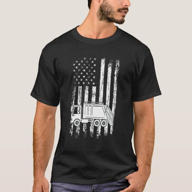 Recycelnd Müllwagen - USA - Müllhalde T-Shirt (Vorderseite)