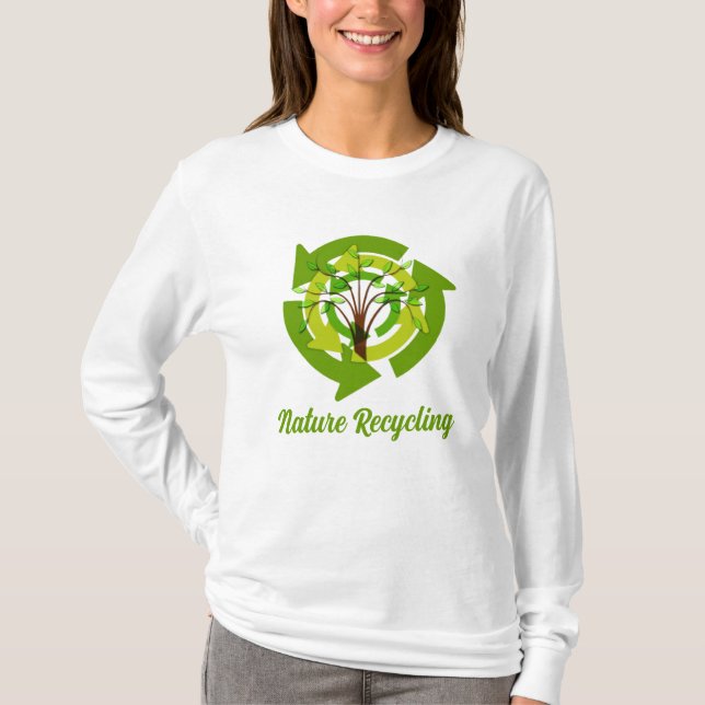 Recycelnd Natur T-Shirt (Vorderseite)
