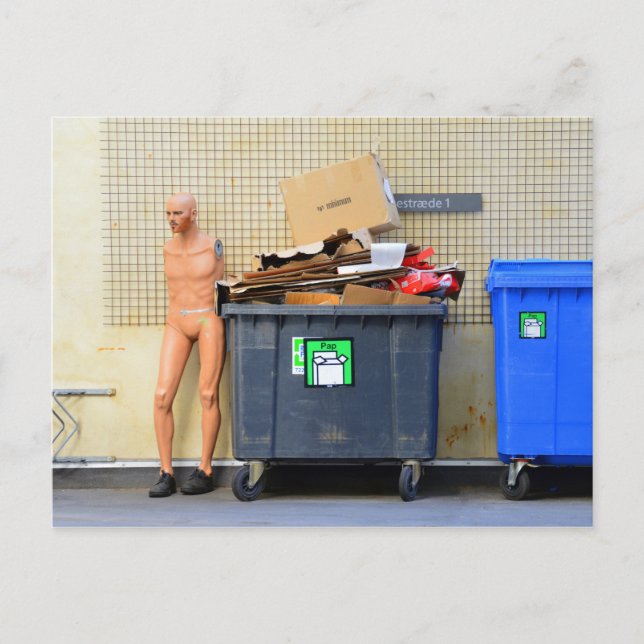 Recycelnd Pappe in Kopenhagen Postkarte (Vorderseite)