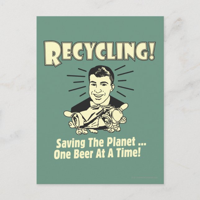 Recycelnd: Rettend Planet Postkarte (Vorderseite)