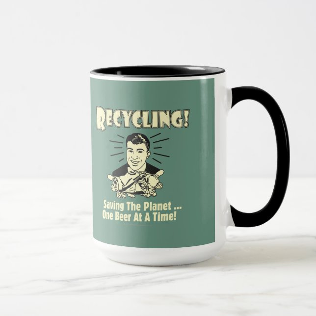 Recycelnd: Rettend Planet Tasse (Rechts)